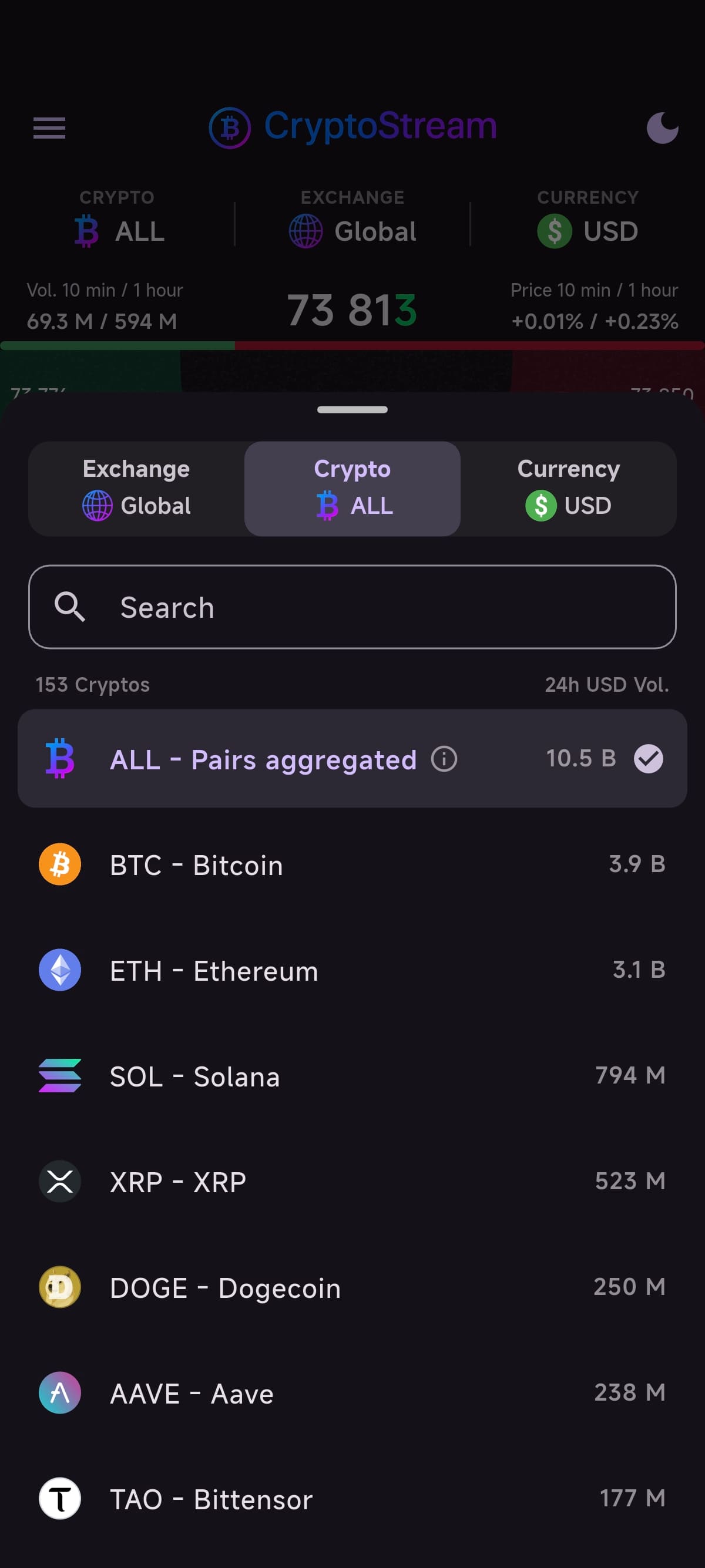 Selector - Dark Theme